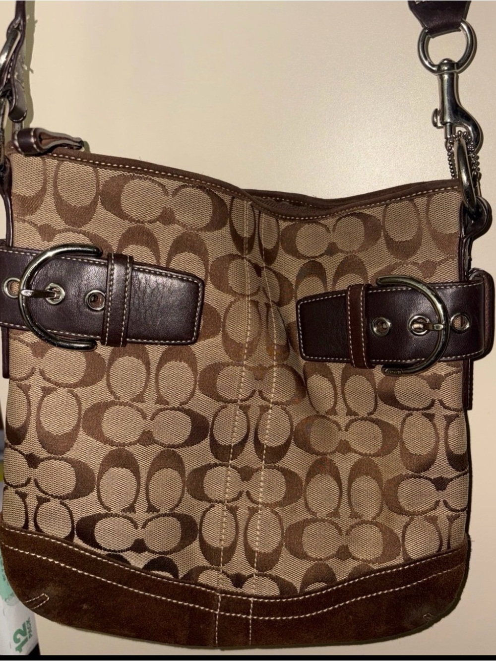 AUTHENTIC Vintage Y2K Coach SoHo
Signature Crossbody Slim Bag
Purse Brown Suede